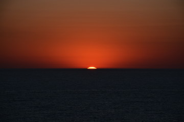 Sunset on the beach Punta del este