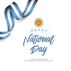 Happy Argentina National Day Vector Template Design Illustration