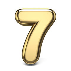 Golden number 7 SEVEN 3D