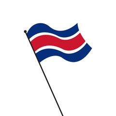 Costa Rica Flag Vector Template Design Illustration