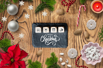 weihnachtlich Dekoration mit Nachricht 
