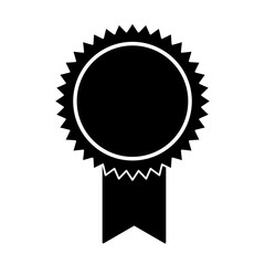 rosette medal on white background