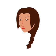 head of young woman avatar character