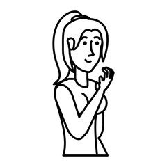 young athletic woman avatar character