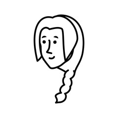 head of young woman avatar character