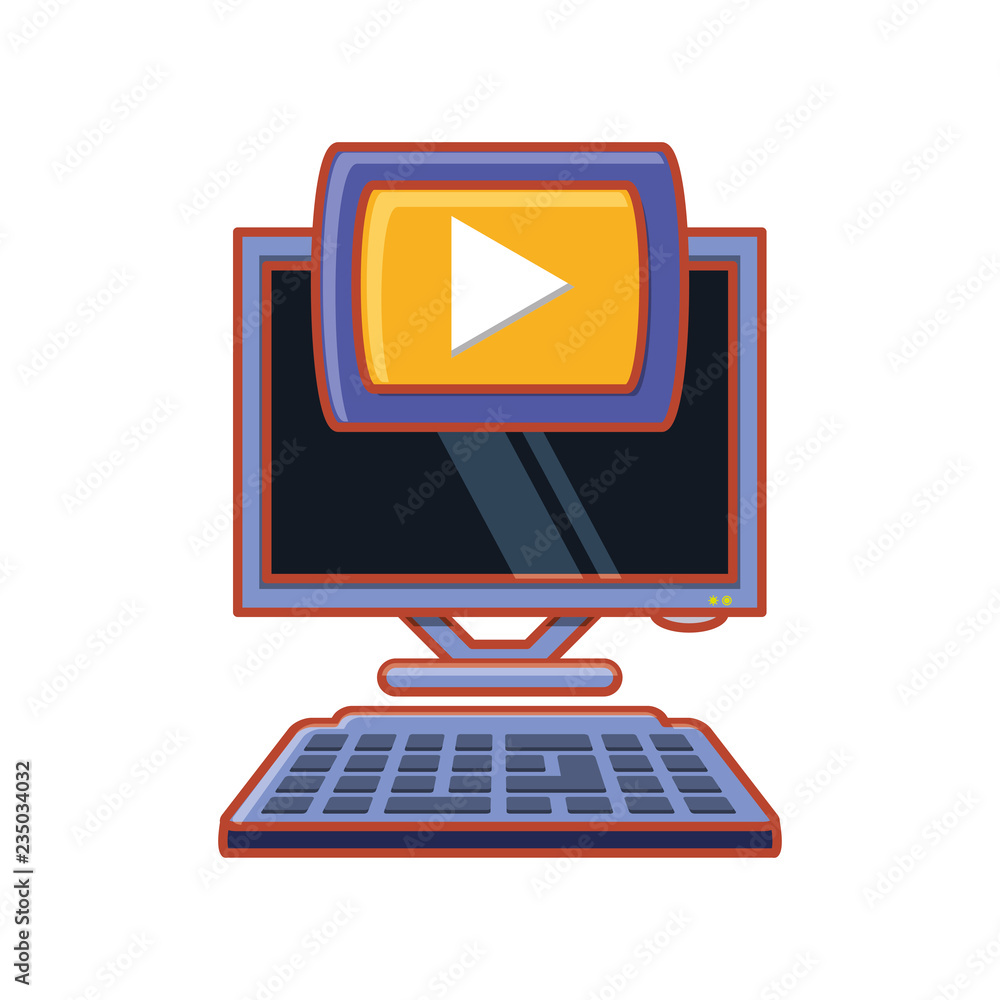 Poster computer desktop with media player