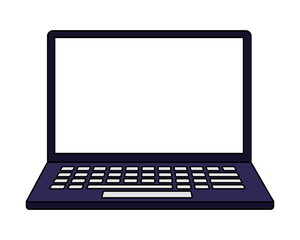 laptop computer on white background