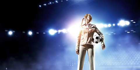 She is playing her own game. Mixed media