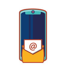 smartphone with envelope email
