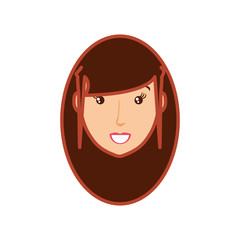 head of young woman avatar character