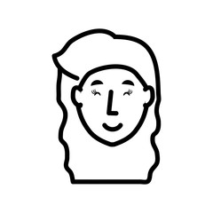 head of young woman avatar character