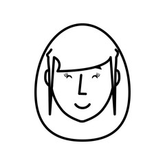 head of young woman avatar character