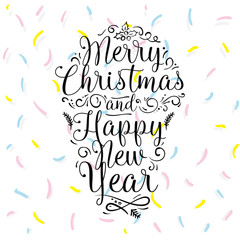 Merry Christmas typography.