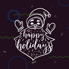 Merry Christmas typography.