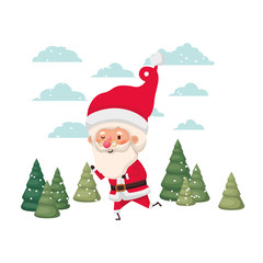 santa claus moving in the snow avatar character