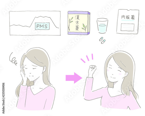 女性 からだの不調 医療 健康 Pms Imágenes De Archivo Y