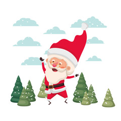 santa claus moving in the snow avatar character