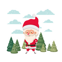 santa claus moving in the snow avatar character