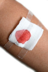 bandage and blood