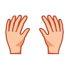 hands human isolated icon