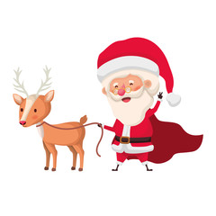 santa claus with reindeer avatar character