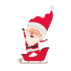 santa claus on sleigh avatar character