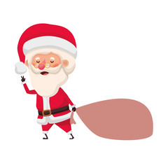 santa claus with bag of gifts avatar character