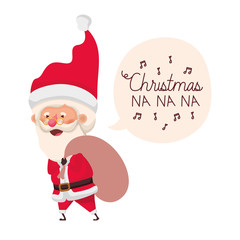 santa claus with bag of gifts avatar character