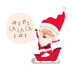 santa claus on sleigh avatar character