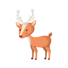 christmas reindeer isolated icon