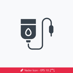 Blood Infus (Transfusion) Icon / Vector