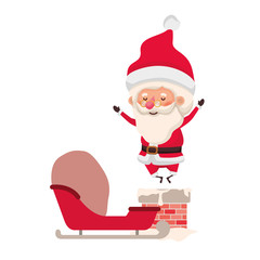 santa claus on sleigh avatar character
