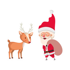 santa claus with reindeer avatar character