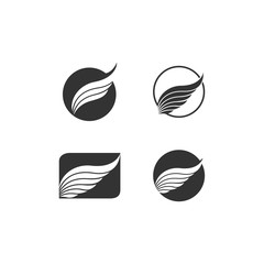 wings log design vector