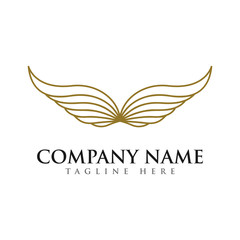 wings log design vector