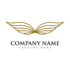 wings log design vector