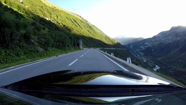 Switzerland Driving Furka Pass