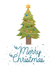 Christmas tree with gifts isolated icon