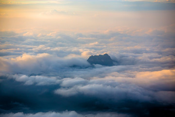 Obraz premium Mountains and fog. Phu Tubberk,Lom Kao District, Phetchabun,Thailand