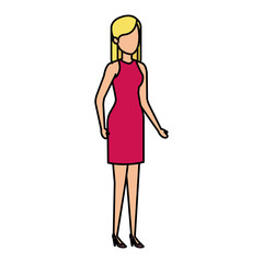 beautiful and young woman character