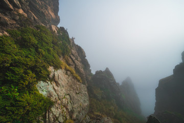 Fototapeta na wymiar mountain peak rocks