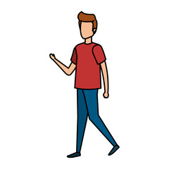 young and casual man character