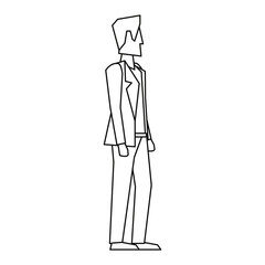 businessman character on white background