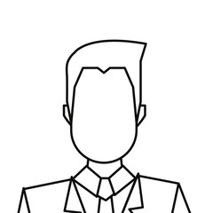 businessman character on white background
