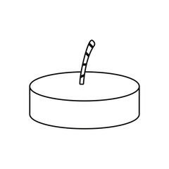 candle ornament on white background