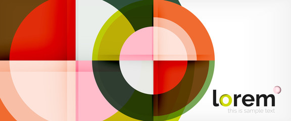 Multicolored round shapes abstract background