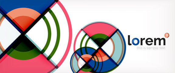 Obraz premium Vector abstract colorful circles background