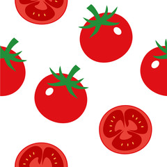 Tomatoes seamless food fruits vegetable vector design cartoon