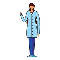doctor woman on white background