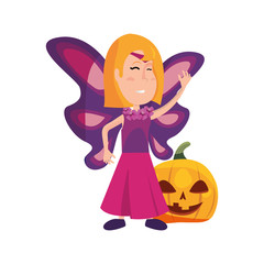 girl in halloween character costume